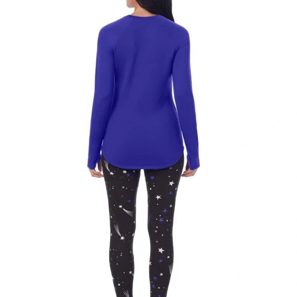 Climate Right Cuddl Duds Womens Large Blue & Purple - Picture 2 of 10